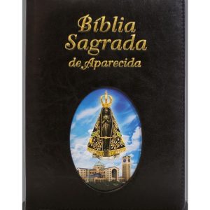 Biblia sagrada de aparecida grande ilustrada preta